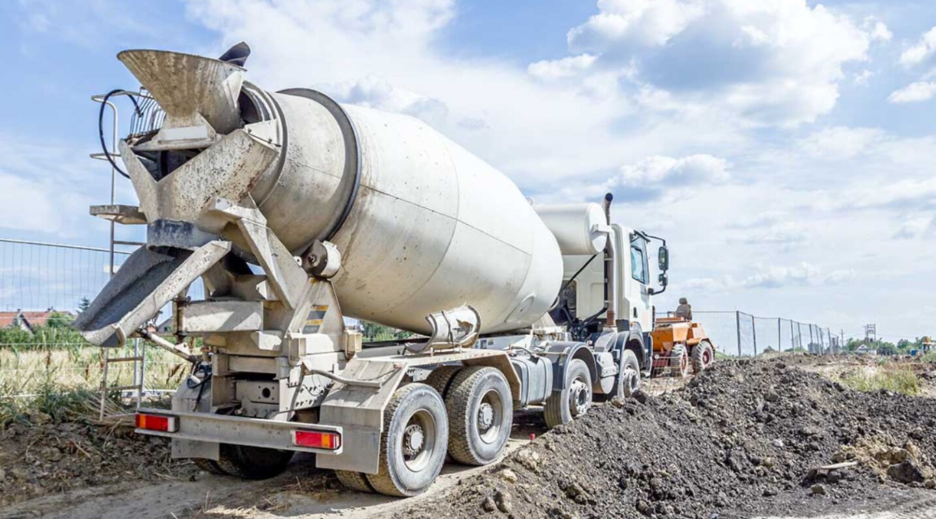 Quality concrete materials delivered by mixer truck